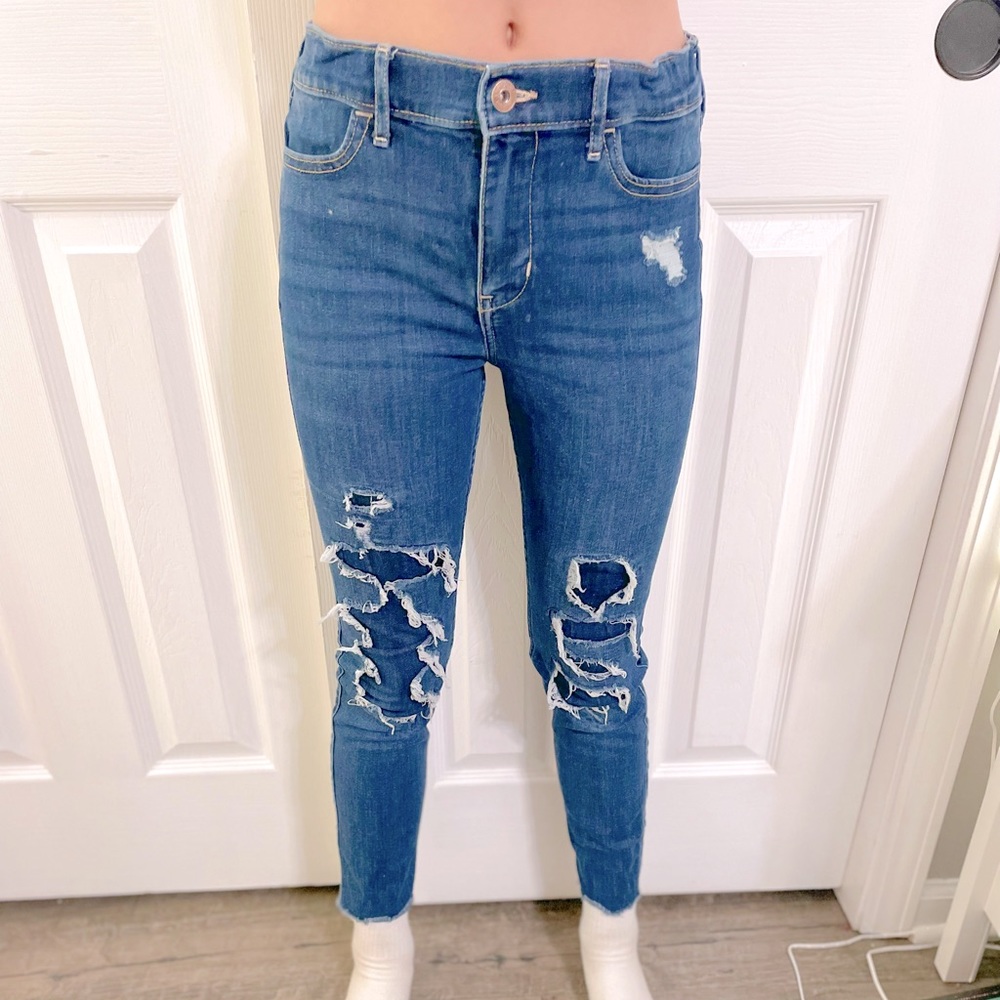 Aeropostale high rise distressed jegging
